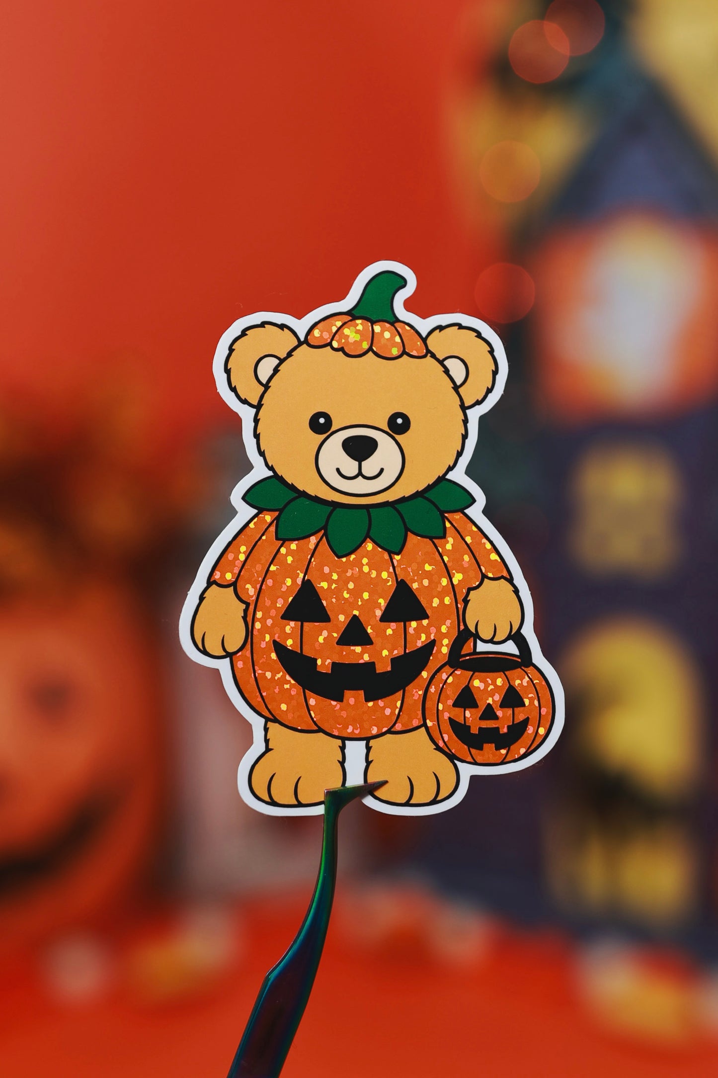 Pumpkin Teddy Sticker