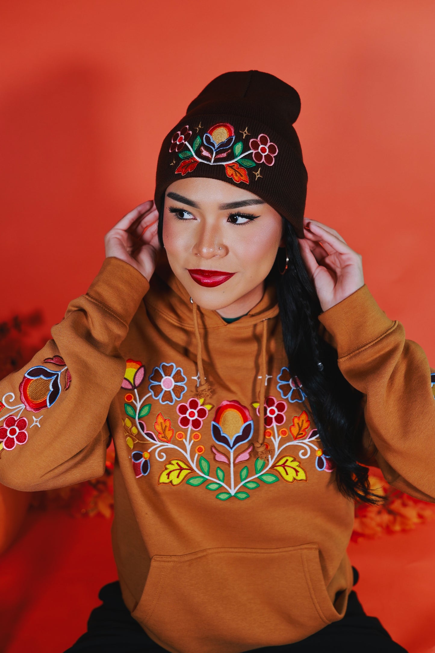 Fall Floral Beanie