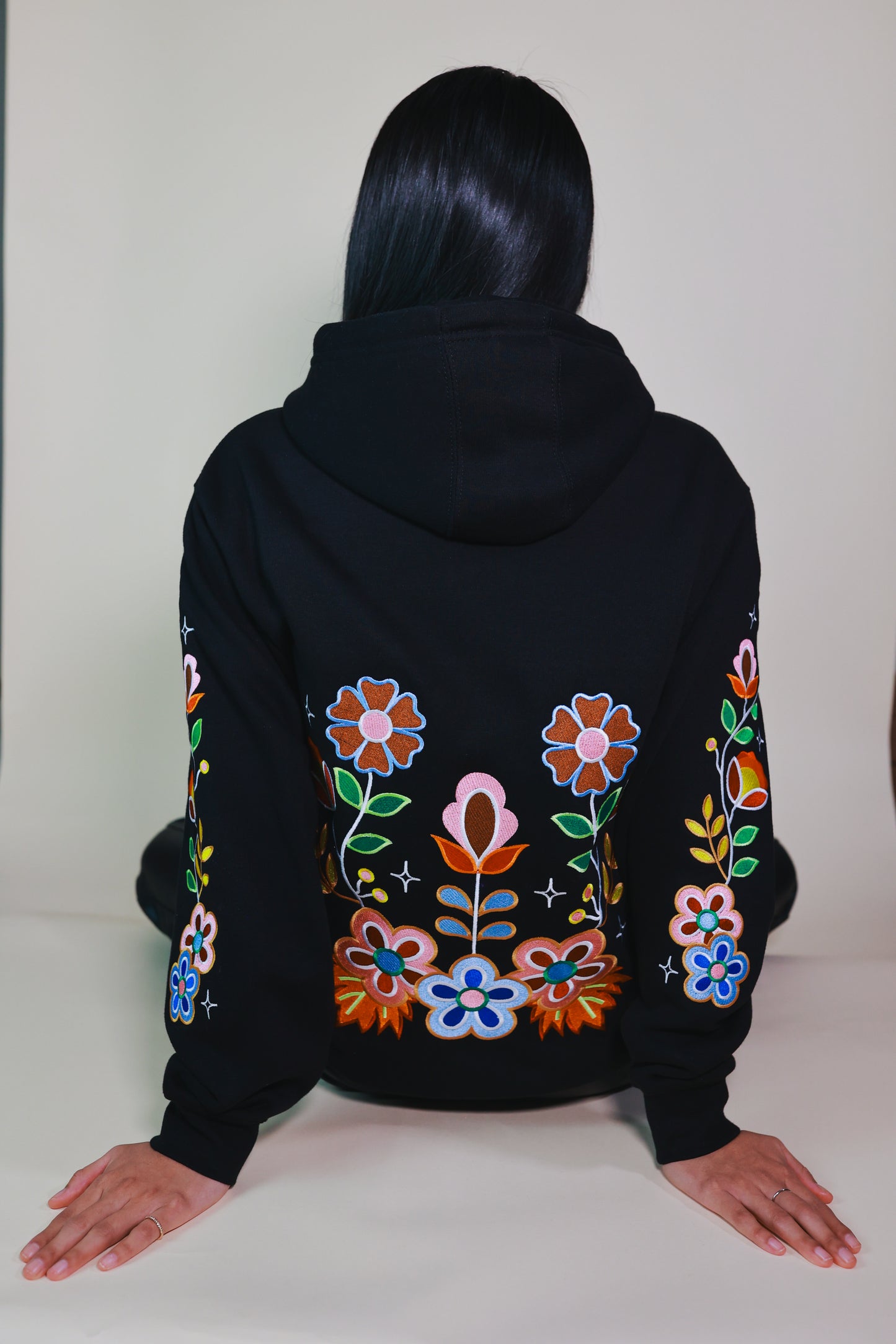 Fall Floral Zip Up Hoodie