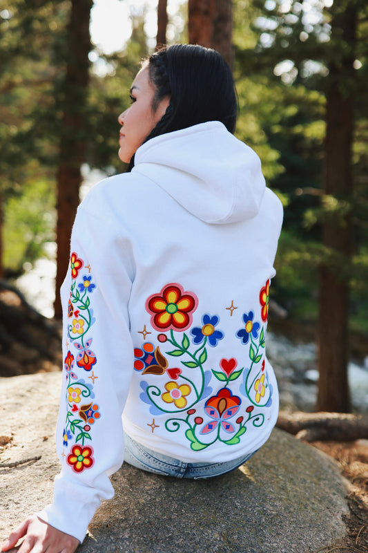 Apsáalooke Floral Zip-up Hoodie