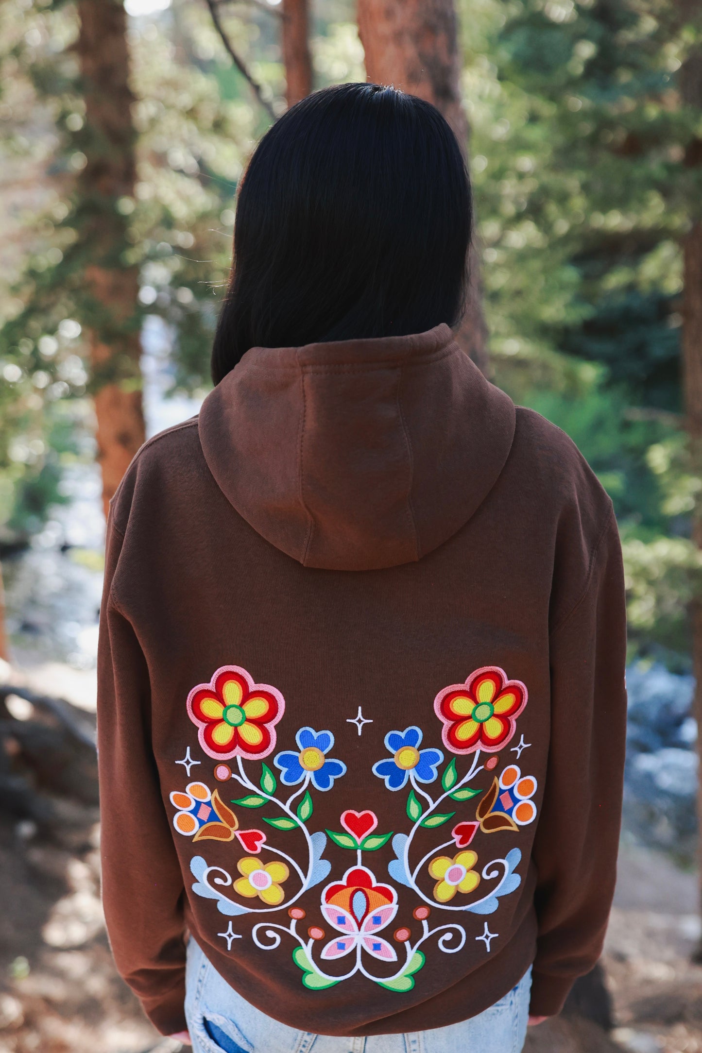 Apsáalooke Floral Zip-up Hoodie