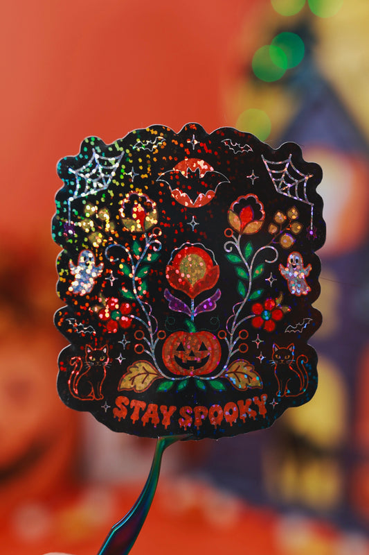 Glitter Harvest Moon Sticker
