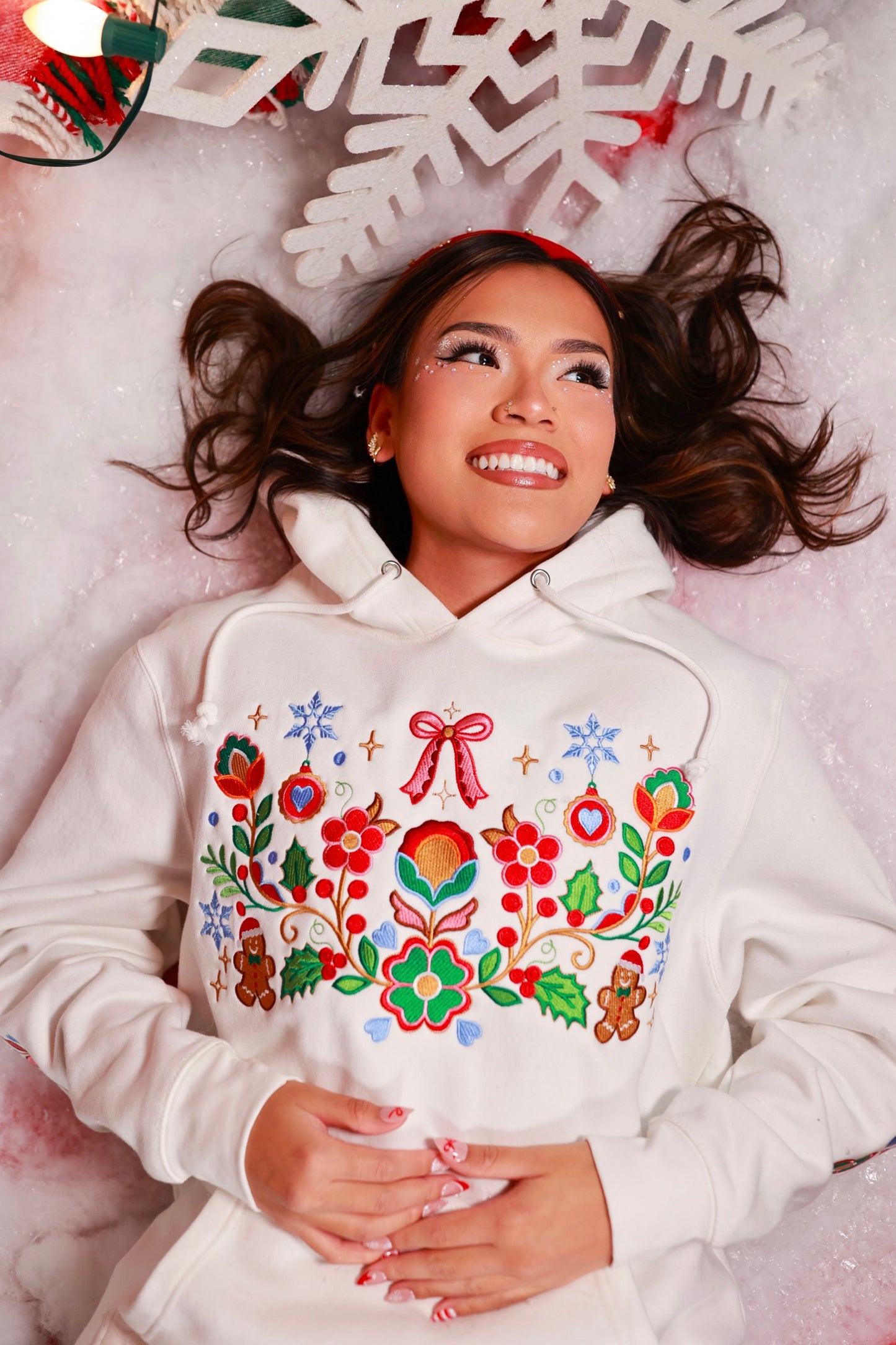 Gingerbread Floral Dreams Hoodie