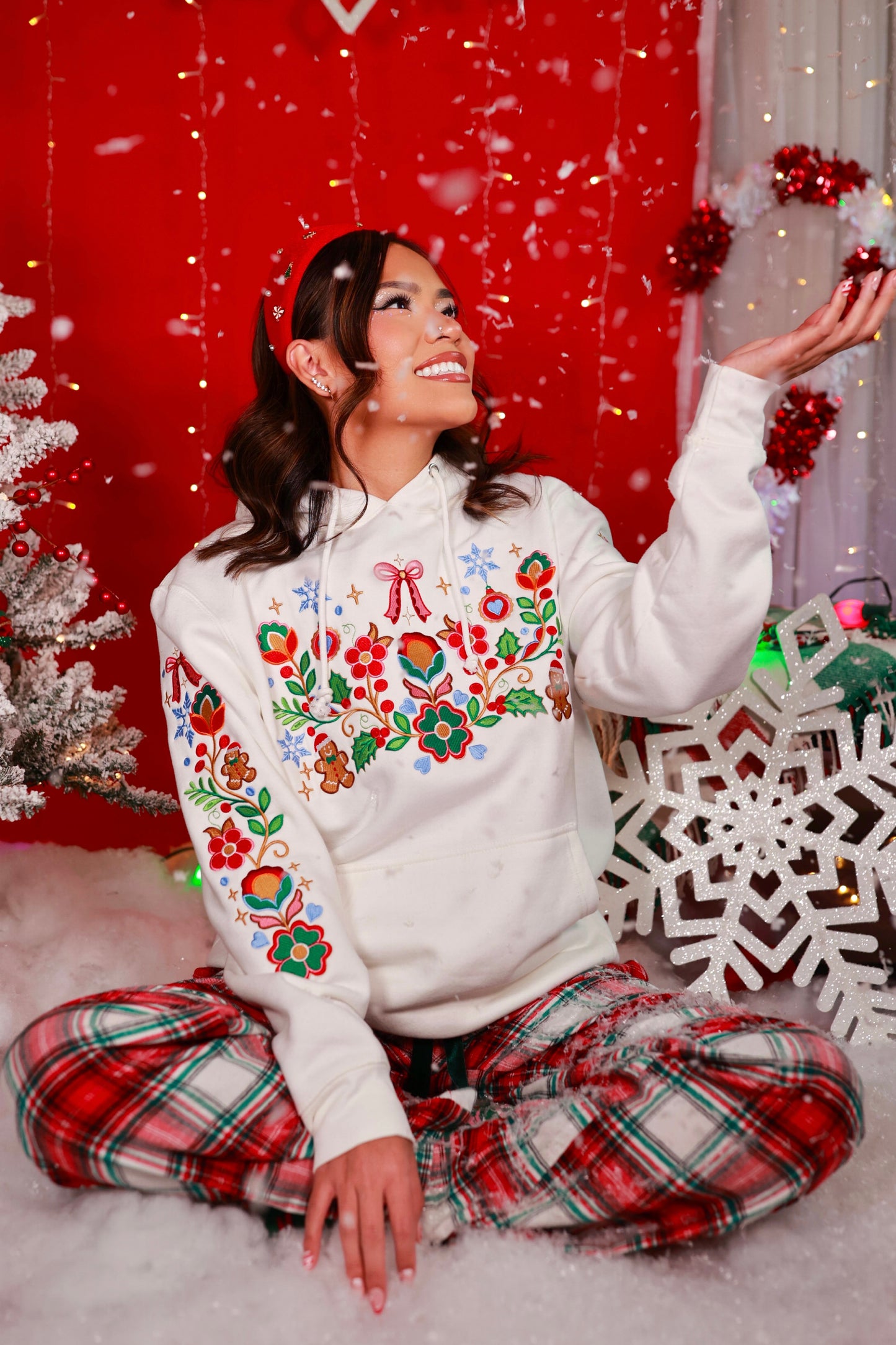 Gingerbread Floral Dreams Hoodie