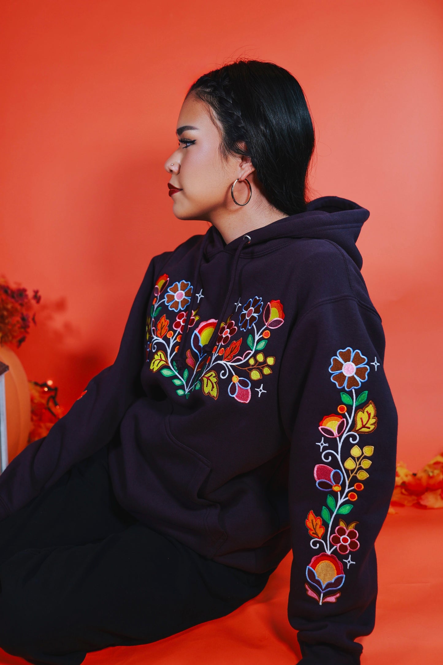 Fall Floral Hoodie