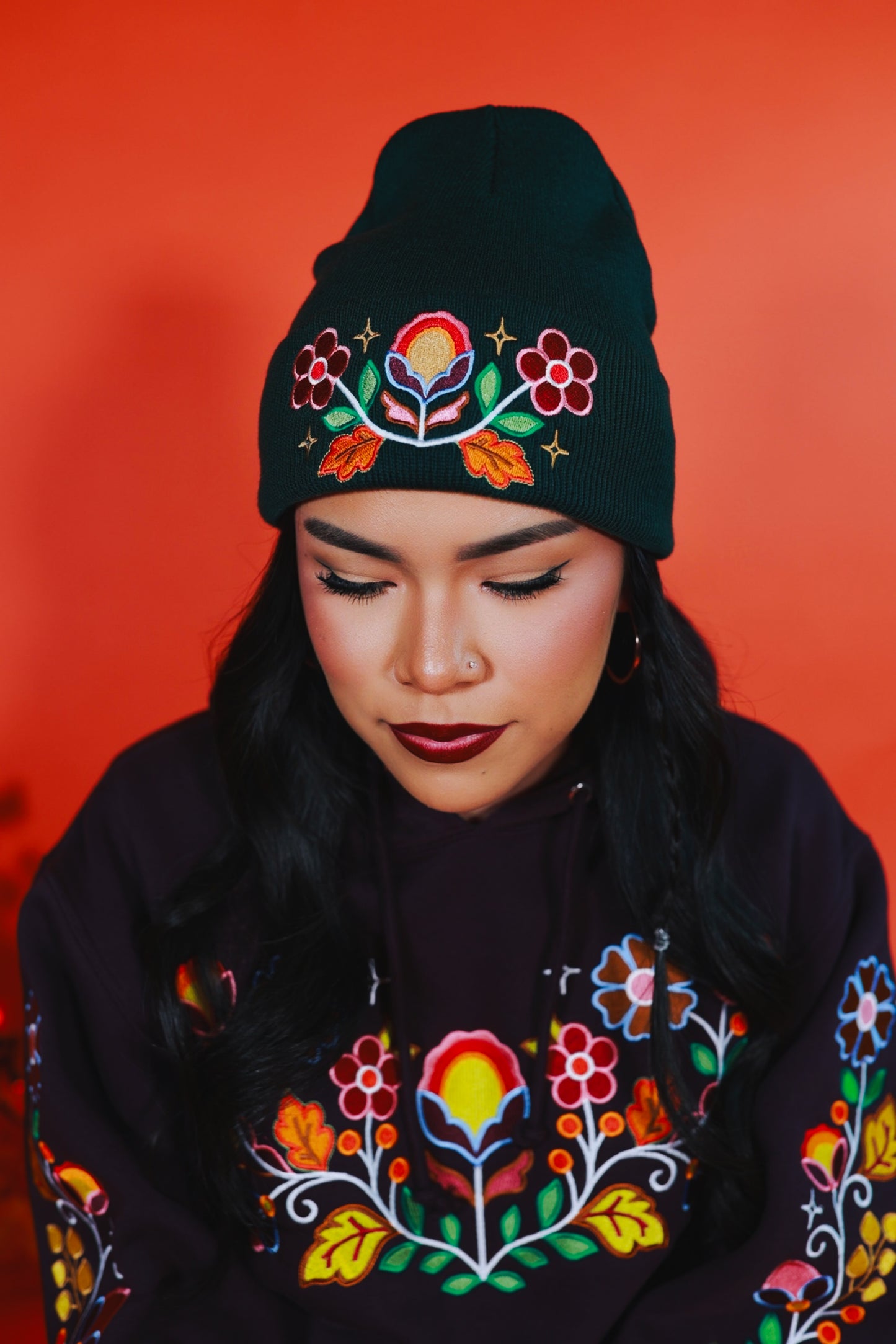 Fall Floral Beanie