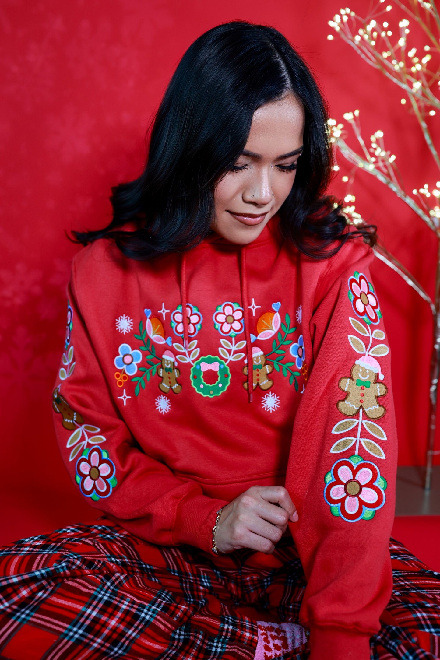 Gingerbread Floral Sweater