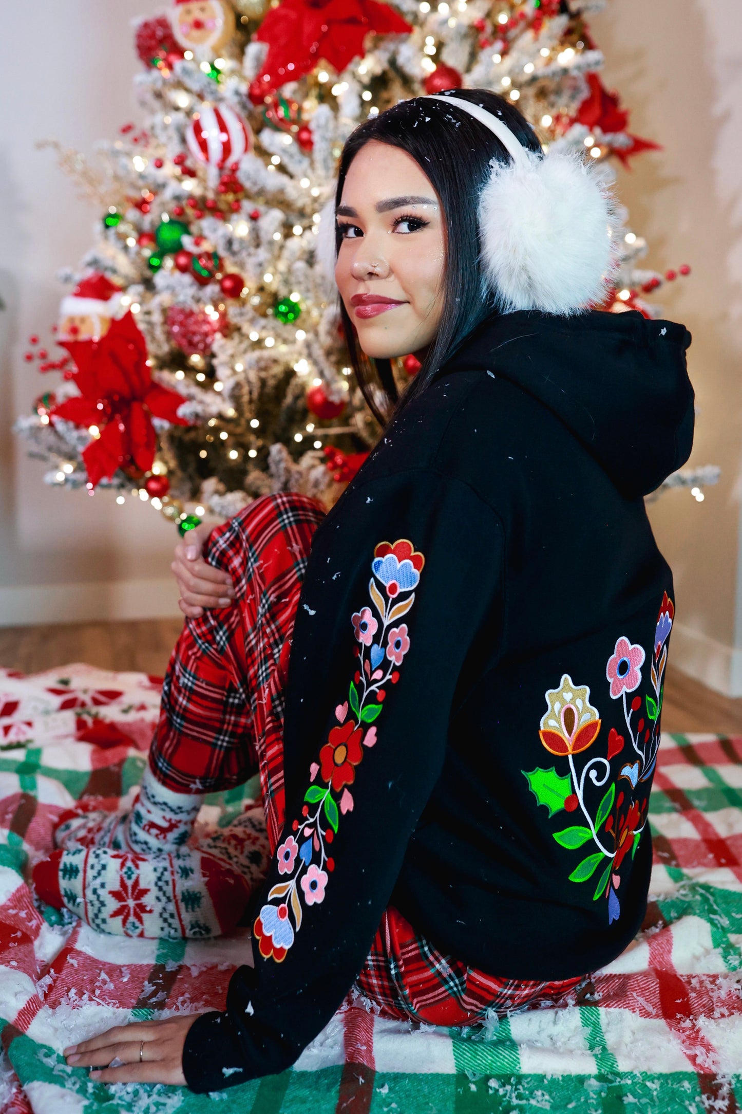 Holly Floral Zip Up Hoodie