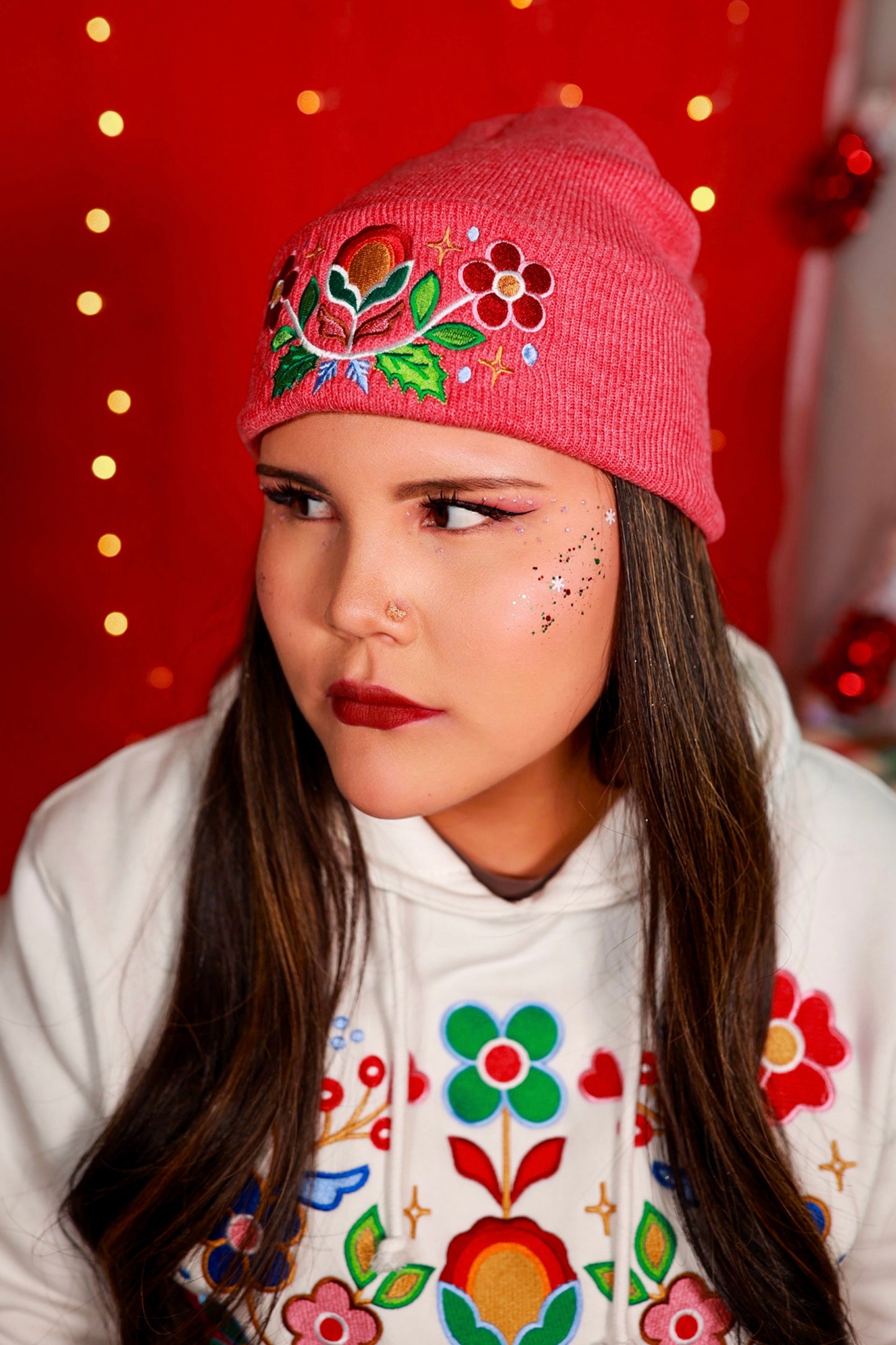 Winterberry Blooms Beanie
