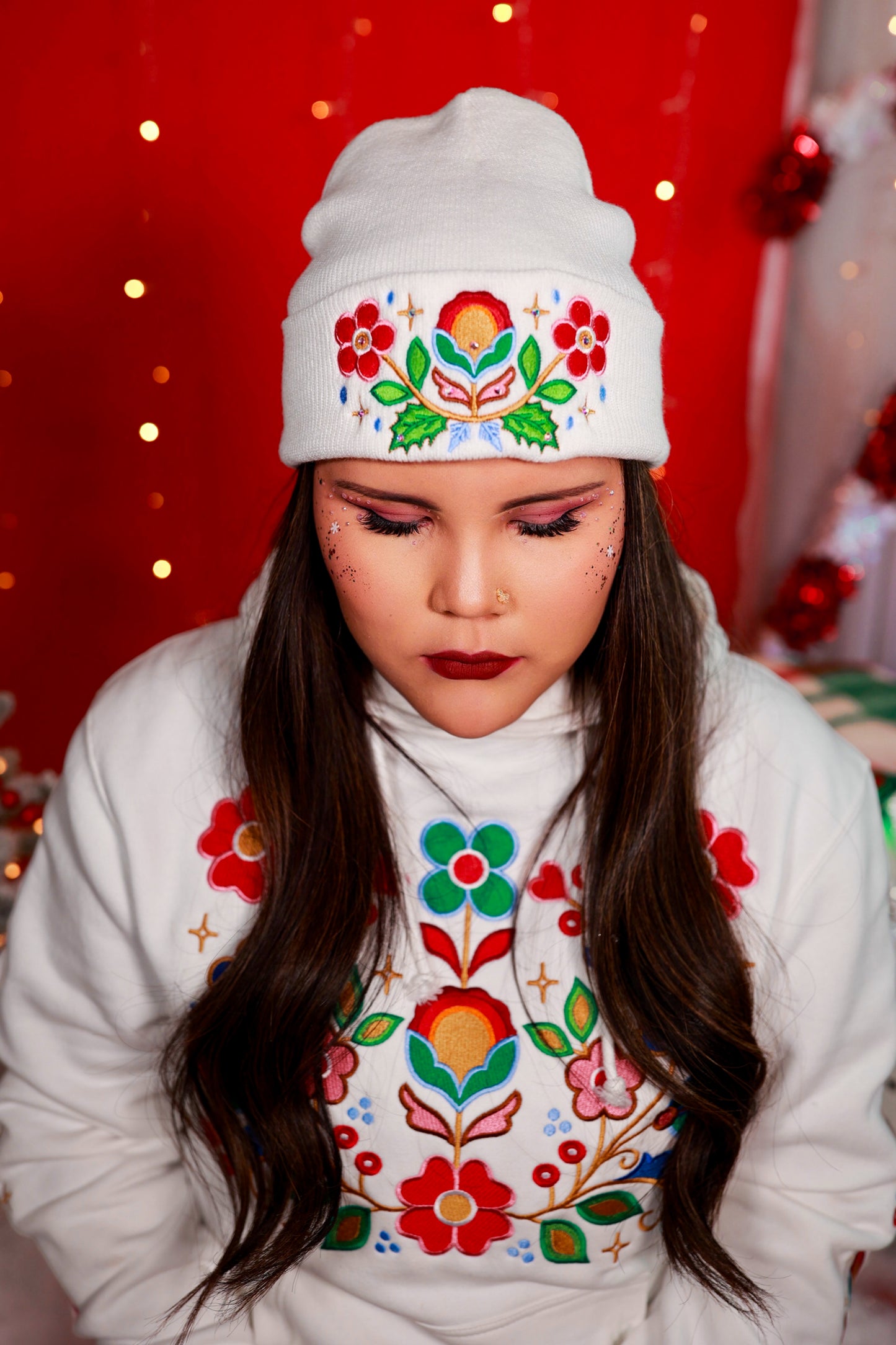Winterberry Blooms Beanie