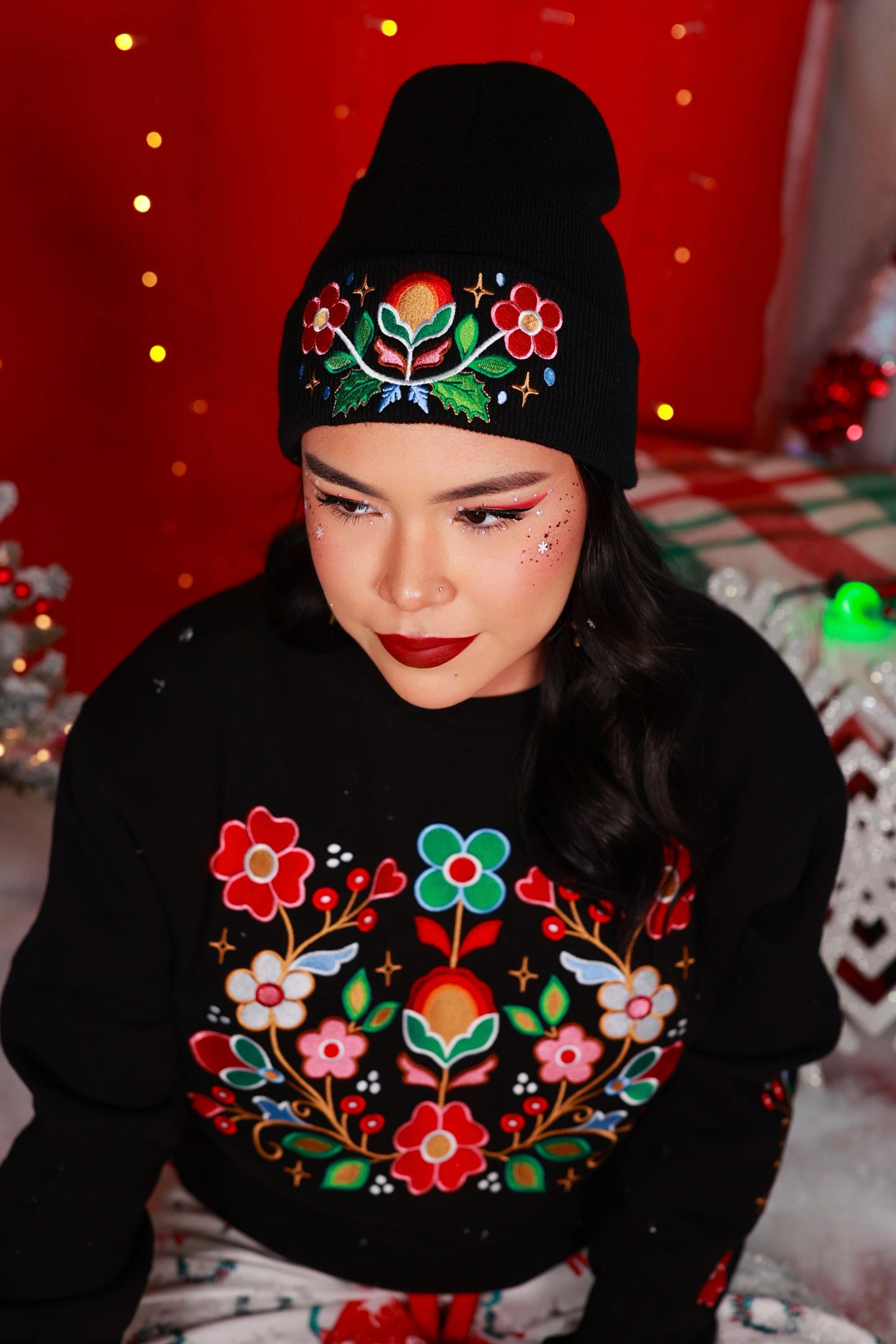 Winterberry Blooms Beanie