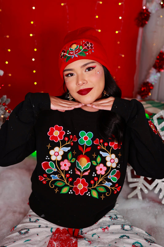 Winterberry Blooms Beanie