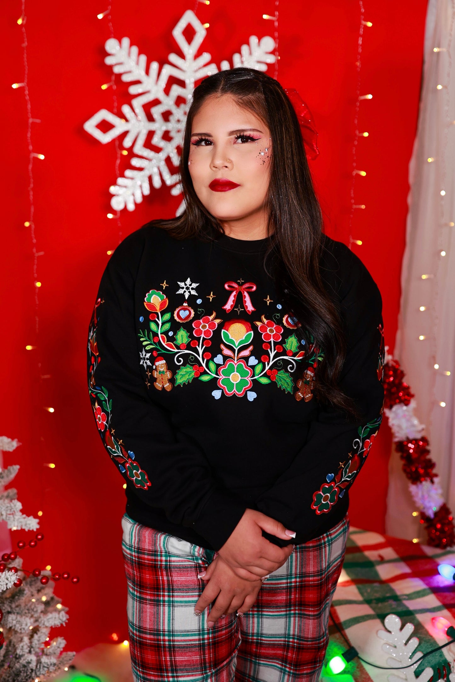 Gingerbread Floral Dreams Crewneck
