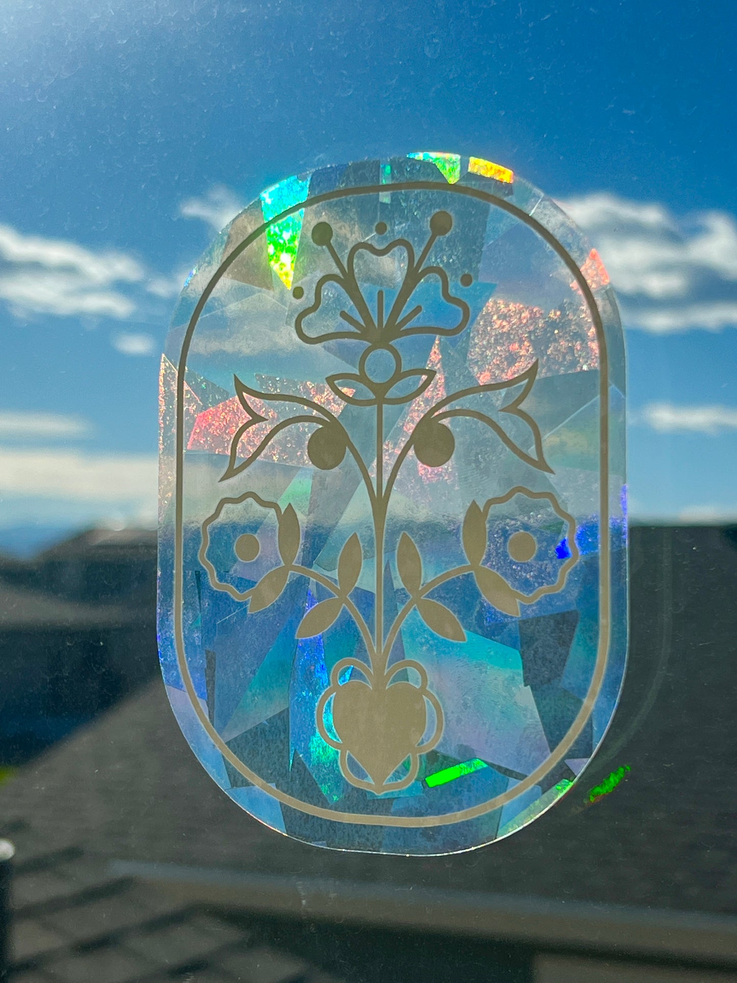 Floral Suncatcher Sticker