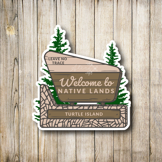 Welcome to Native Lands Sticker