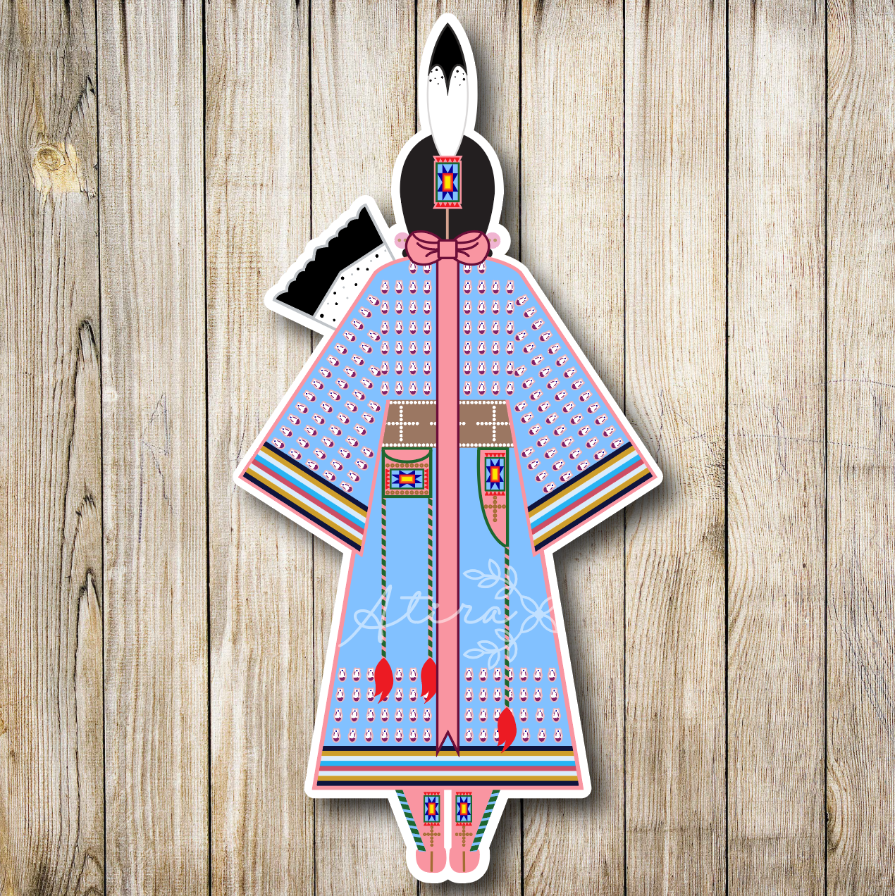 Elk Tooth Cloth Dancer Sticker