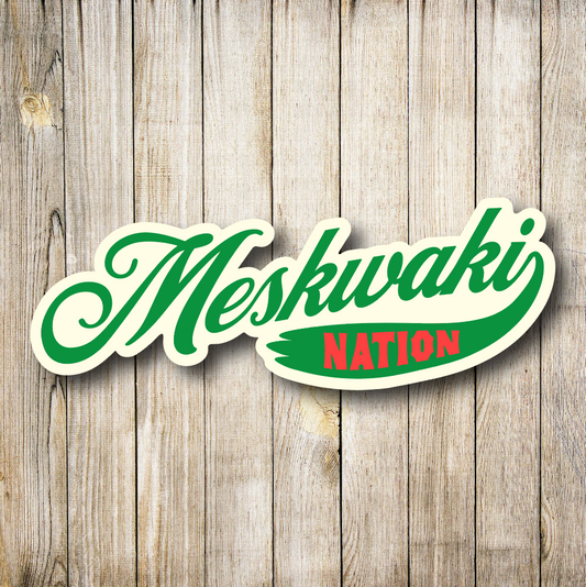 Meskwaki Nation Script Sticker